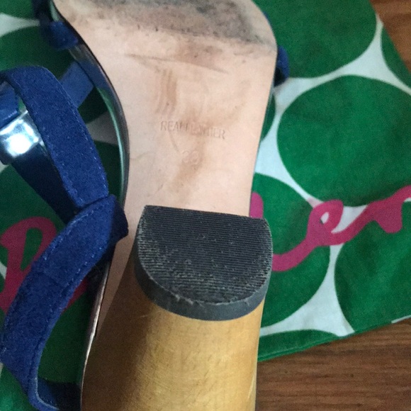 Boden silver and navy t-strap sandals - Picture 3 of 4